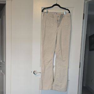GAP Cream High Rise Flare Pants